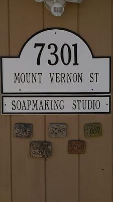 The front of the Soapmaking Studio includes different types of artwork featuring all things soap.