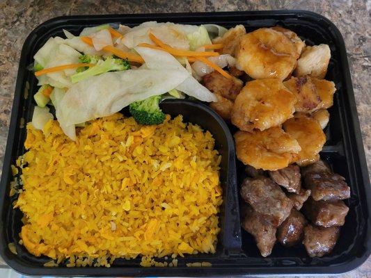 #7 Hibachi Chicken, Beef and Shrimp