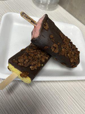 Chocolate dipped popsicles