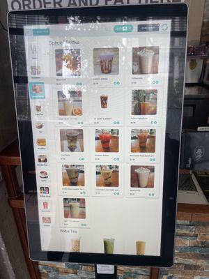 Order on kiosk