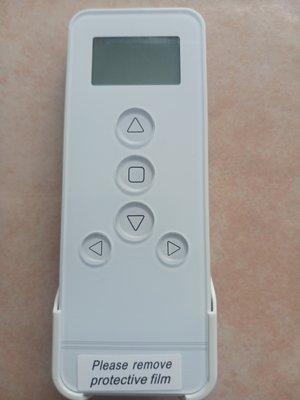 Remote control can operate up to 15 shades