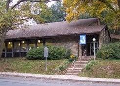 View of the library from Military Rd.  (Not my photo, from http://cherrydalelibraryarlingtonva.blogspot.com/)