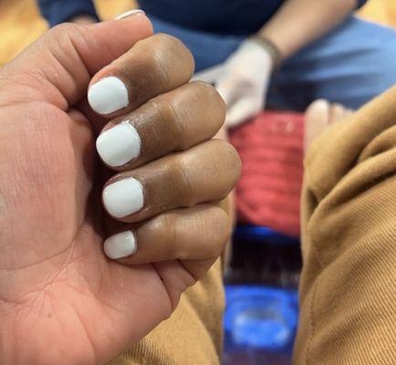 Acrylic manicure & basic pedicure