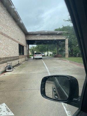 The drive through that's great for when it's raining!