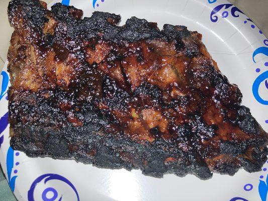 Longhorn Steakhouse burned ribs!