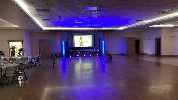 Big dance floor at Quinceañera reception