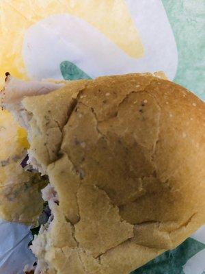 Mold on subway bread