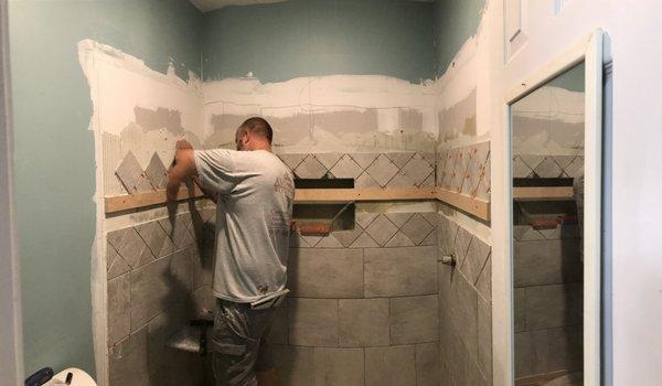 We do bathroom remodels