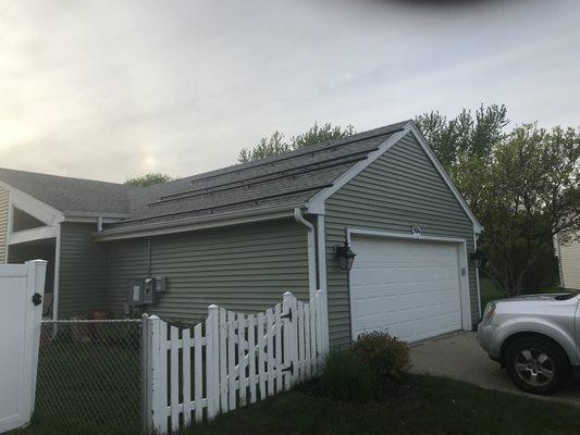 Solar panel roof racks installed