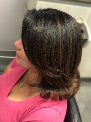 Subtle highlights with blowout