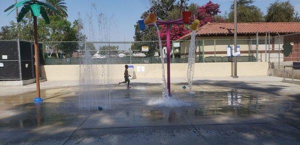 Water park next to the pool!