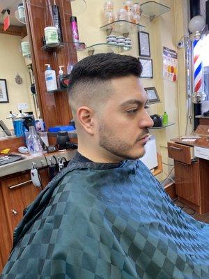 Skin fade with beard trim