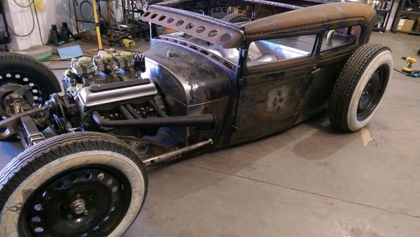 Custom sheet metal interior for a 1929 Ford Model A hot rod. Work by Jeremy Smith of Southern Octane Garage