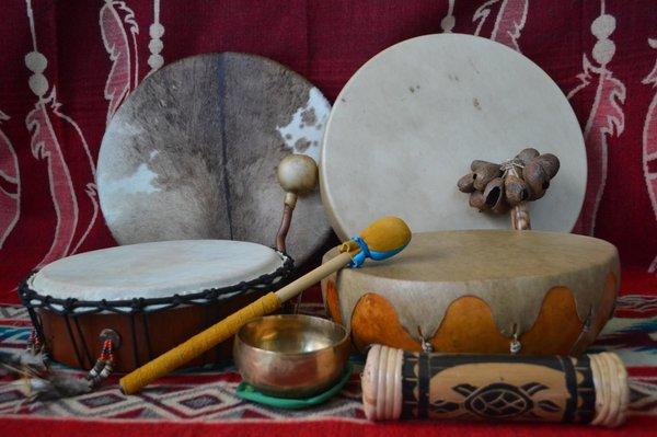 Drum Circles and Drum Beaters (hand made)