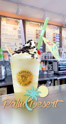 Dole Whip Float  but added chocolate chips on top