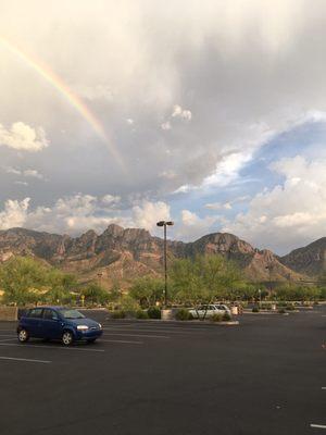 Nice rainbow shot at a shopping center down the street a bit