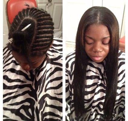 Sew in with natural minimal leave out