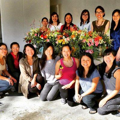 Women's group made flowers for SAVE - our local shelter for battered women.