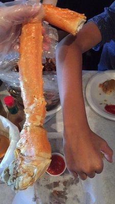 loaded king crab leg