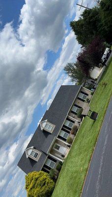 Newly installed Rustic Black Achitectural Asphalt Shingles protecting this home for another 30-years!