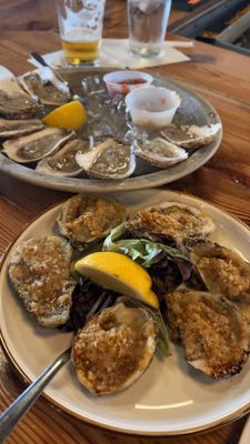 Raw and grilled Oysters