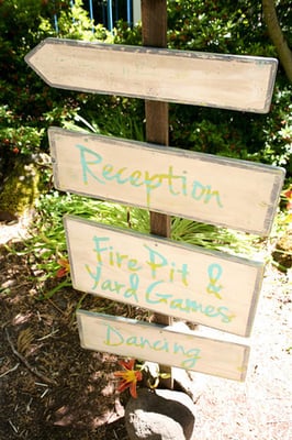 Wedding and Event Signs.  Custom signs available.  Many signs for rent. Check out: http://www.motifeventrentals.com