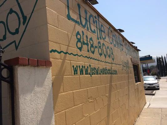 The facade of Lucile Cowle Swim School