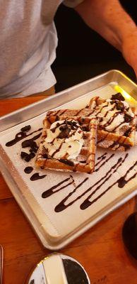 Its the best waffles I've had in a while. But not just that happy friendly it was just a overall a good experience