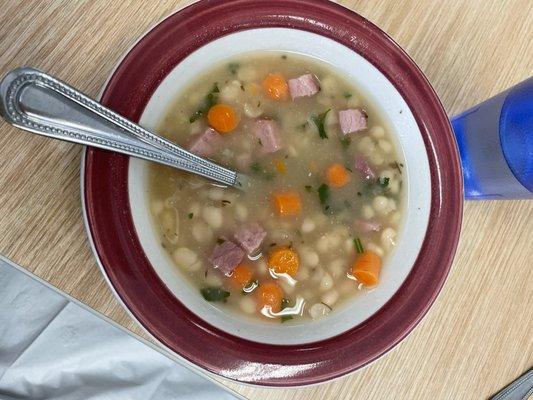 Homemade ham & bean soup for lunch.