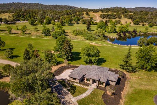 On the golf course in Auburn Valley with views of the course and pond