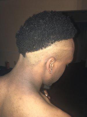 Cut mimicked from photo given to barber