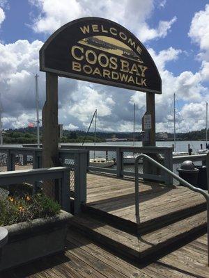 The small Coos Bay boardwalk.