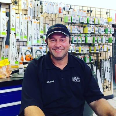 Robert our Assistant Manager who has been with Rental World for over 10 years.