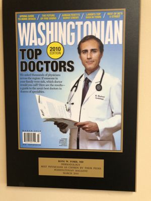 The cover of the Washingtonian where Dr. Ford is mentioned as a Top Doctor in her field. I totally agree.