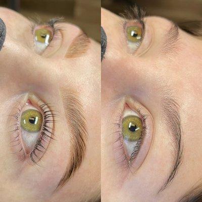 Eyebrow Lamination, Eye Lash Lift, tints, and wax fur the ultimate WOW look!