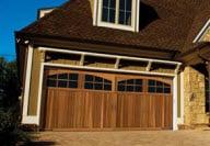 Wooden Garage doors.