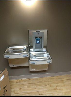 ADA compliant water cooler with bottle fill at Dr's office