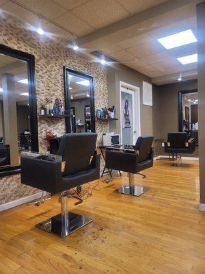 Inside the salon.