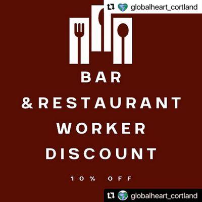 Bar and restaurant workers get 10% off all the time. See this offering under our services on our website. Easily book online.