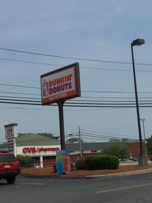 Milford Dunkin Donuts -- 13 Medway Road / Route 109, Milford                Sign