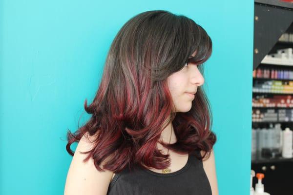 Red ombre