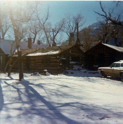 Aunt Carrie's cabin/house from the front. Circa 1971.