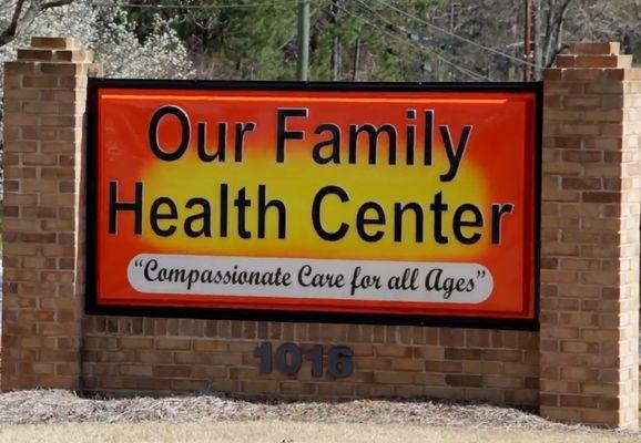 Our Family Health Center Sign