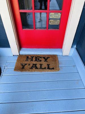 Cute welcome mat