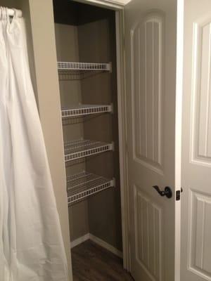 Closet in bathroom