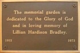 Memorial Garden plaque