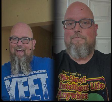 Before  got my beard done than after very satisfied with the turn out.