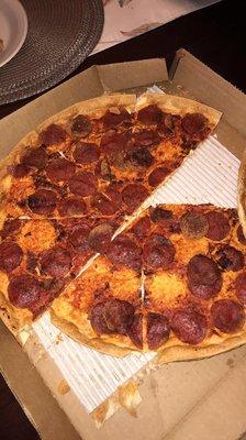 Burt ass pizza with no sauce