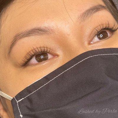 Lash extensions and brow threading