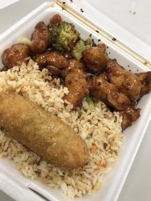 General Tso lunch plate